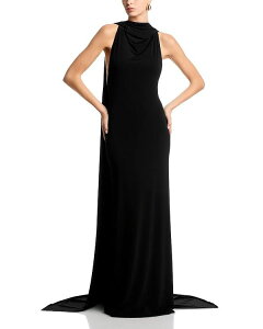 �u�����h���E�}�N�X�E�F�� ���f�B�[�X �g�b�v�X �����s�[�X Brandon Maxwell Presley Gown Black �u���b�N