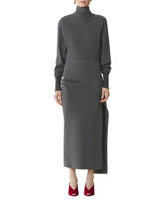 �����o�� ���f�B�[�X �g�b�v�X �����s�[�X �~�f�B �E�[�� Lanvin Wool and Cashmere Midi Dress Dove