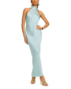���C�~�[ �u���b�N ���f�B�[�X �g�b�v�X �����s�[�X �T�e�� �z���^�[ Ramy Brook Tatiana Satin Halter Gown Moonstone