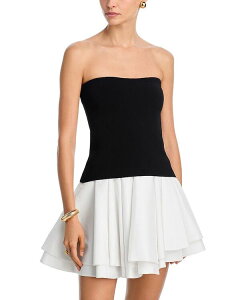 �V���J�C ���f�B�[�X �g�b�v�X �����s�[�X �~�j �X�g���b�v���X SIMKHAIsabelle Strapless Mini Dress Black Multi �u���b�N