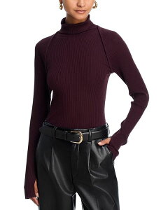 �w�����[�g �����O ���f�B�[�X �A�E�^�[ �j�b�g�E�Z�[�^�[�g���l�b�N Helmut Lang Shrug Layer Turtleneck Sweater Mahogany