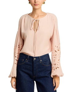 ���C�~�[ �u���b�N ���f�B�[�X �g�b�v�X �V���c Ramy Brook Zenaida Eyelet Sleeve Top Dark Blush �u���b�V��