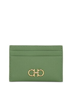 tFK fB[X ANZT[ z U[ FERRAGAMO Gancini Leather Card Holder Seagrass
