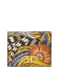 tFK fB[X ANZT[ z U[ FERRAGAMO Gancini Compact Foulard Leather Wallet Multi }`J[
