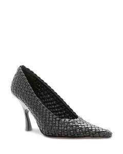 �X�e���}�b�J�[�g�j�[ ���f�B�[�X �V���[�Y �p���v�X Stella McCartney Women's Elsa Woven Pumps Black �u���b�N