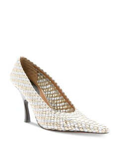 �X�e���}�b�J�[�g�j�[ ���f�B�[�X �V���[�Y �p���v�X �g�[�� Stella McCartney Women's Elsa Metallic Woven Pumpsilver �V���o�[
