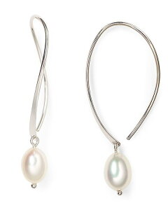 �A�N�A ���f�B�[�X �A�N�Z�T���[ �s�A�X�E�C�������O AQUA Sterling Silver and Cultured Freshwater Pearl Sweep Drop Earrings, 5mm Silver �V���o�[