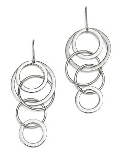 ANA fB[X ANZT[ sAXECO AQUA Sterling Silver Cascading Circle Drop Earringsilver Vo[