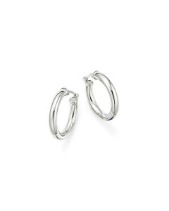 �A�N�A ���f�B�[�X �A�N�Z�T���[ �s�A�X�E�C�������O AQUA Sterling Silver Tube Hoop Earringsilver �V���o�[