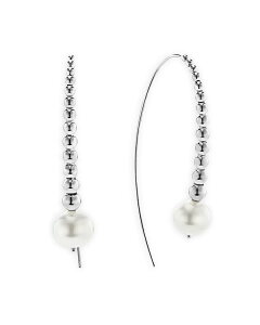 ���S�X ���f�B�[�X �A�N�Z�T���[ �s�A�X�E�C�������O LAGOSterling Silver Signature Caviar Cultured Freshwater Pearlinear Drop Earrings White/Silver �z���C�g