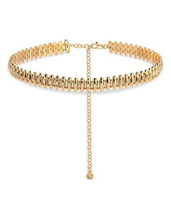 GeBJ fB[X ANZT[ lbNXE`[J[Ey_ggbv [X Ettika Baguette Cubic Zirconia Oval Dome Chain Choker Necklace, 12"-17" Gold S[h