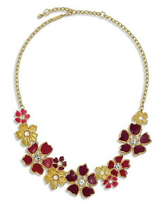 ebhx[J[ fB[X ANZT[ lbNXE`[J[Ey_ggbv [X Ted Baker Crystal & Imitation Pearl Flower Statement Necklace, 17.51" Gold Tone S[h