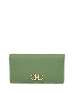 tFK fB[X ANZT[ z U[ FERRAGAMO Gancini Leather Continental Wallet Seagrass