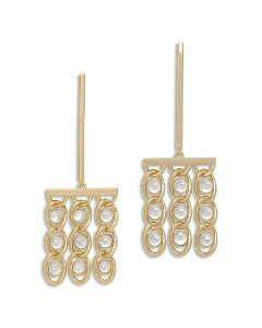 ���C�~�[ �u���b�N ���f�B�[�X �A�N�Z�T���[ �s�A�X�E�C�������O �~�j Ramy Brook Glass Chain Jewelry Dominika Glasstone Chain Drop Earrings Gold �S�[���h