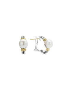 ���S�X ���f�B�[�X �A�N�Z�T���[ �s�A�X�E�C�������O LAGOS 18K Gold and Sterling Silver Luna Earrings with Cultured Freshwater Pearls White/Multi �z���C�g