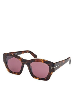 gEtH[h fB[X ANZT[ TOXEACEFA Tom Ford Geometric Sunglasses, 52mm Havana/Pink Solid sN