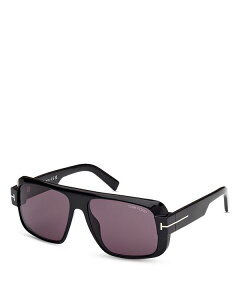 gEtH[h fB[X ANZT[ TOXEACEFA Tom Ford Turner Navigator Sunglasses, 58mm Black/Purple Solid ubN