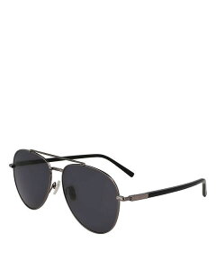 tFK fB[X ANZT[ TOXEACEFA FERRAGAMO Timeless Aviator Sunglasses, 61mm Dark Ruthenium