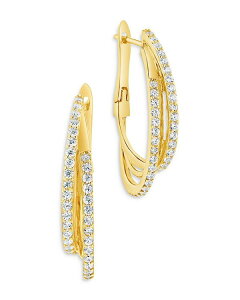�X�^�[�����O�t�H�[�G�o�[ ���f�B�[�X �A�N�Z�T���[ �s�A�X�E�C�������O Sterling Forever Kyle Two Row Hoop Earrings Gold �S�[���h