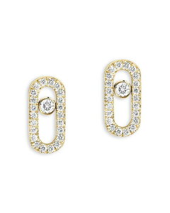 ���V�J ���f�B�[�X �A�N�Z�T���[ �s�A�X�E�C�������O Messika Diamond Move Uno Pav Stud Earrings in 18K Gold, 0.16 tcw Yellow Gold �C�G���[
