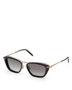 NX`Eu^ fB[X ANZT[ TOXEACEFA Christian Louboutin Geometric Sunglasses, 54mm Black/Smoke ubN