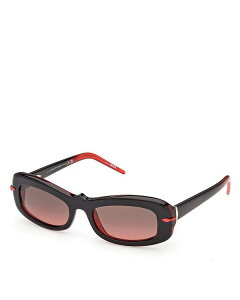 NX`Eu^ fB[X ANZT[ TOXEACEFA Christian Louboutin Geometric Sunglasses, 52mm Black/Smoke ubN