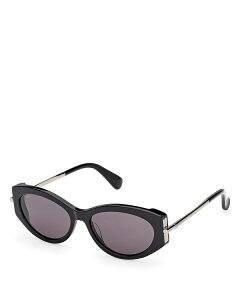 }bNX}[ fB[X ANZT[ TOXEACEFA Max Mara Oval Sunglasses, 54mm Black/Smoke ubN