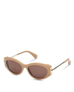 }bNX}[ fB[X ANZT[ TOXEACEFA Max Mara Oval Sunglasses, 54mm Light Brown/Brown uE