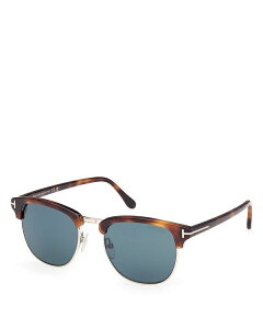 gEtH[h fB[X ANZT[ TOXEACEFA Tom Ford Browline Round Sunglasses, 53mm Havana/Blue u[