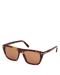 gEtH[h fB[X ANZT[ TOXEACEFA Tom Ford Rectangular Sunglasses, 56mm Havana/Brown uE