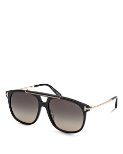 gEtH[h fB[X ANZT[ TOXEACEFA Tom Ford Sam Navigator Sunglasses, 58mm Black/Smoke ubN