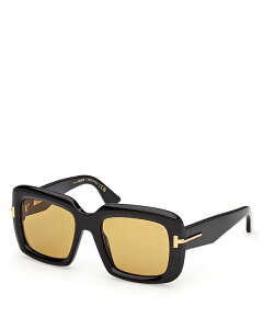 gEtH[h fB[X ANZT[ TOXEACEFA Tom Ford Square Sunglasses, 53mm Black/Brown ubN