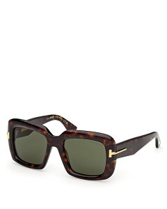 gEtH[h fB[X ANZT[ TOXEACEFA Tom Ford Square Sunglasses, 53mm Havana/Green O[