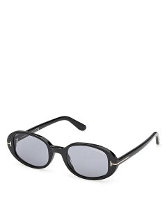 gEtH[h fB[X ANZT[ TOXEACEFA Tom Ford Iggy Oval Sunglasses, 49mm Black/Smoke ubN