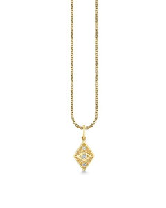 yz Vhj[G@ fB[X lbNXE`[J[Ey_ggbv ANZT[ 14K Yellow Gold Diamond Ace of Diamonds Pendant Necklace, 16" Gold