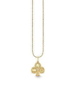 yz Vhj[G@ fB[X lbNXE`[J[Ey_ggbv ANZT[ 14K Yellow Gold Diamond Ace of Clubs Charm Necklace, 16" Gold