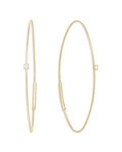 i fB[X ANZT[ sAXECO LANA Jewelry 14K Yellow Goldiamond Oval Magic Wire Hoop Earrings Gold S[h