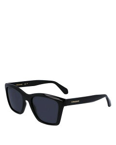 tFK fB[X ANZT[ TOXEACEFA S FERRAGAMO Classic Logo Rectangular Sunglasses, 54mm Black ubN