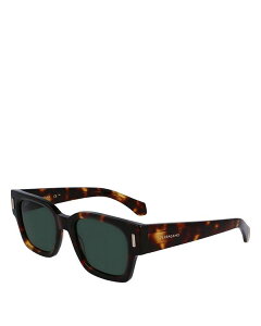 tFK fB[X ANZT[ TOXEACEFA FERRAGAMO Rivet Square Sunglasses, 52mm Dark Tortoise
