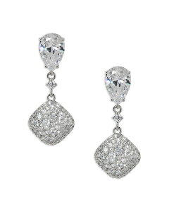 ifB[ fB[X ANZT[ sAXECO Nadri Crushed Cubic Zirconia Double Drop Earringsilver Vo[
