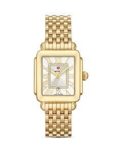 �~�b�V�F�� ���f�B�[�X �A�N�Z�T���[ �r���v MICHELE Deco Madison Mid Watch, 29x31mm White/Gold �z���C�g