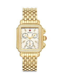 �~�b�V�F�� ���f�B�[�X �A�N�Z�T���[ �r���v MICHELE Deco Chronograph, 33mm Gold �S�[���h
