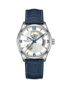 n~g fB[X ANZT[ rv Hamilton Jazzmaster Open Heart Watch, 42mm White/Blue zCg