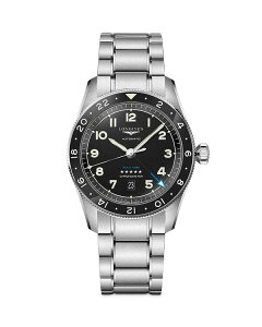 W fB[X ANZT[ rv Longinespirit Zulu Time GMT Chronometer Watch, 42mm Black/Silver ubN