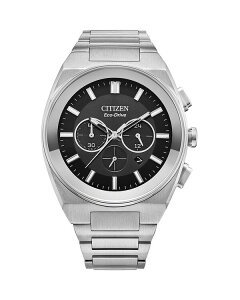 �V�`�Y�� ���f�B�[�X �A�N�Z�T���[ �r���v Citizen Eco-Drive Modern Axiom Chronograph, 43mm Black/Silver �u���b�N