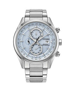 �V�`�Y�� ���f�B�[�X �A�N�Z�T���[ �r���v Citizen Sport Luxury Radio Control Chronograph, 43mm Blue/Silver �u���[