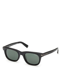 [jA fB[X ANZT[ TOXEACEFA ZEGNA ZENGA Geometric Sunglasses, 54mm Black/Green ubN