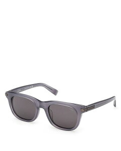 [jA fB[X ANZT[ TOXEACEFA ZEGNA Geometric Sunglasses, 54mm Gray/Cmoke O[