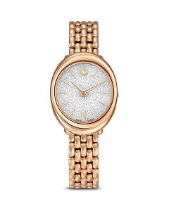 XtXL[ fB[X ANZT[ rv Swarovskimber Oval Watch, 24mm x 26mm White/Rose Gold zCg