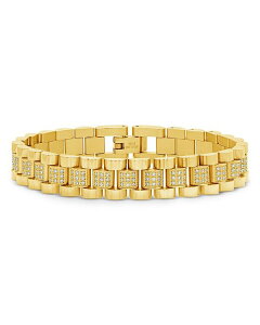 �X�^�[�����O�t�H�[�G�o�[ ���f�B�[�X �A�N�Z�T���[ �r���v Sterling Forever Pav Watch Band Chain Bracelet in 14K Gold Plated Gold �S�[���h